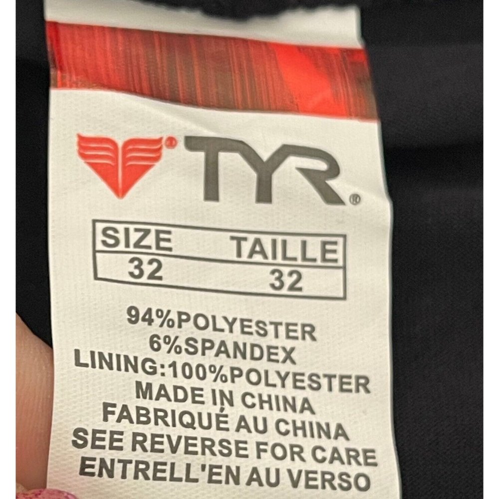 TYR Durafast Elite Asteroid Splice Jammer Men Swim - Black Orange - Size 32 $52 - Picture 6 of 8